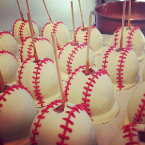 Custom Baseball Caramel Apples